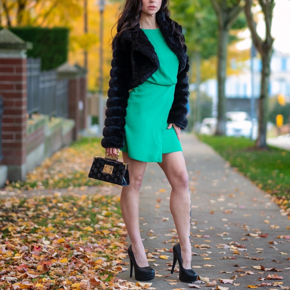 Top shop Emerald green dress